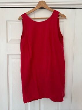Sleeveless Red Shift Dress
